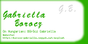 gabriella borocz business card