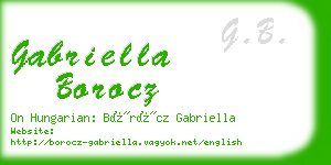 gabriella borocz business card